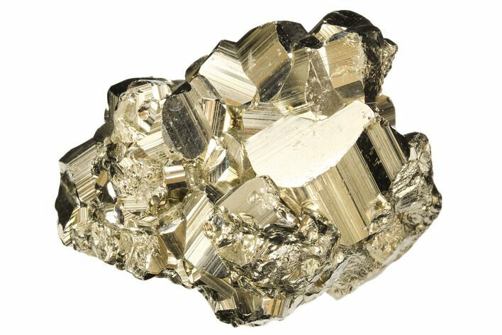 Gleaming Pyrite Crystal Cluster - Peru #126593